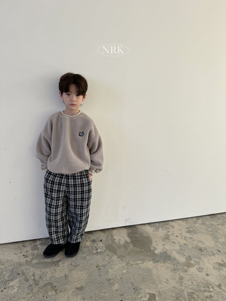 Nrk - Korean Children Fashion - #littlefashionista - Check Fleece Pants - 4