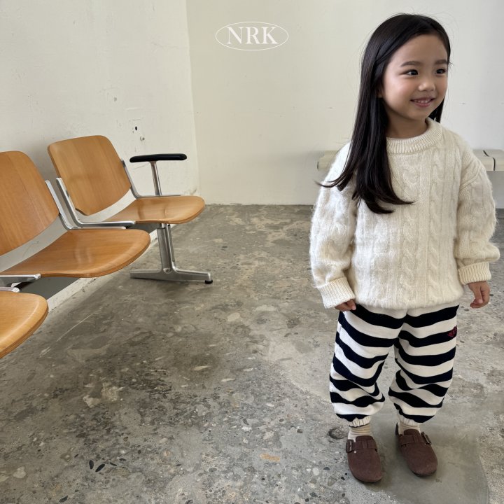 Nrk - Korean Children Fashion - #magicofchildhood - Brushed Brain Stripe Joggers