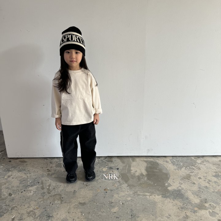 Nrk - Korean Children Fashion - #minifashionista - Brushed Denim Side Stripe Pants - 7