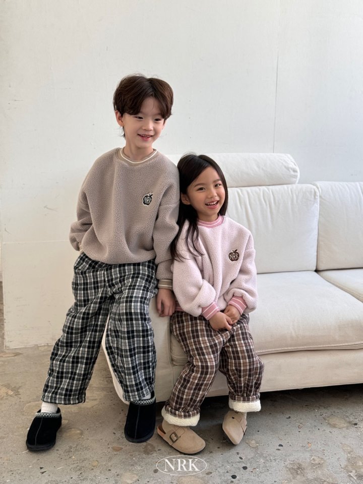 Nrk - Korean Children Fashion - #prettylittlegirls - Check Fleece Pants - 6