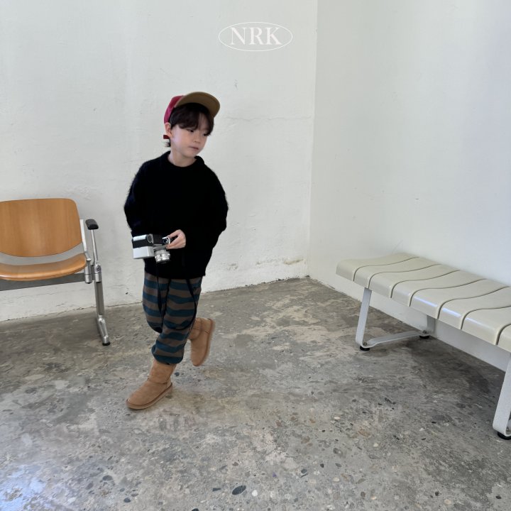 Nrk - Korean Children Fashion - #prettylittlegirls - Brushed Brain Stripe Joggers - 3