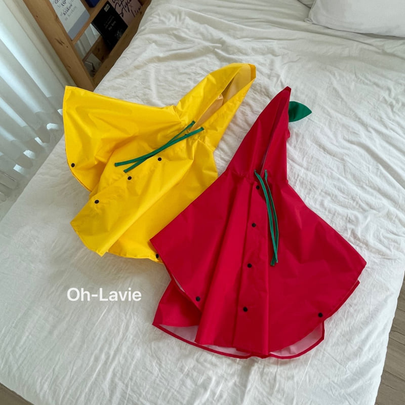 Oh lavie - Korean Baby Fashion - #babyboutiqueclothing - Apple Raincoat - 2