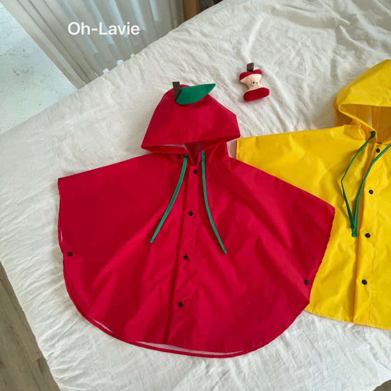Oh lavie - Korean Baby Fashion - #babyclothing - Apple Raincoat - 3