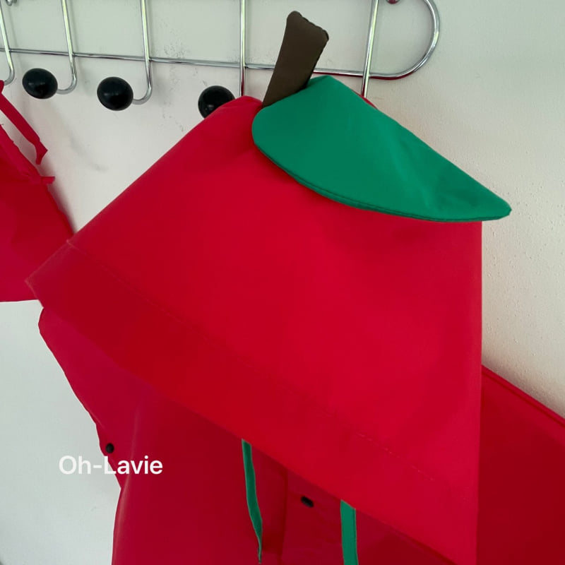 Oh lavie - Korean Baby Fashion - #babygirlfashion - Apple Raincoat - 6