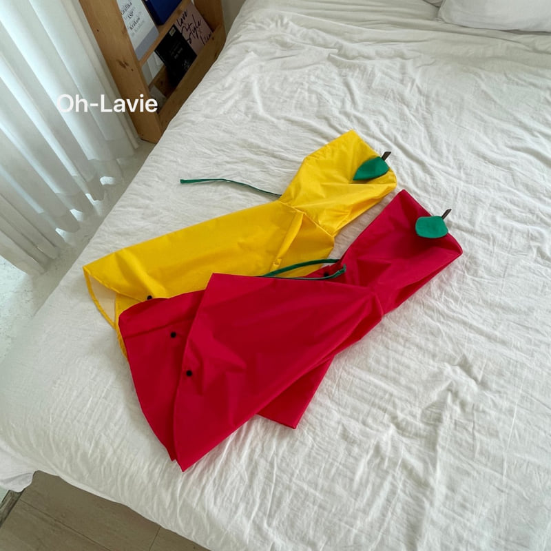 Oh lavie - Korean Baby Fashion - #babylifestyle - Apple Raincoat - 7
