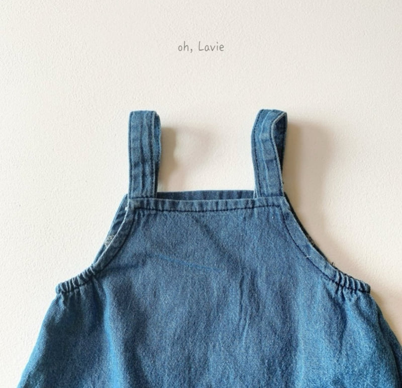 Oh lavie - Korean Baby Fashion - #onlinebabyboutique - Baby Denim Suit Bonnet Set - 10