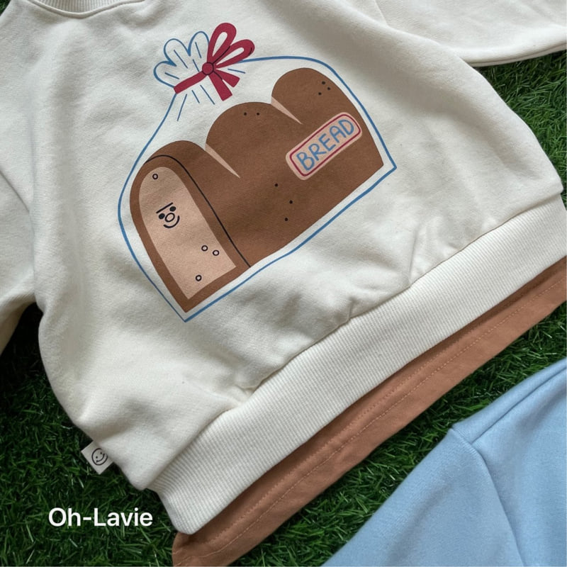 Oh lavie - Korean Children Fashion - #stylishchildhood - Bread Layered Sweatshirt - 4