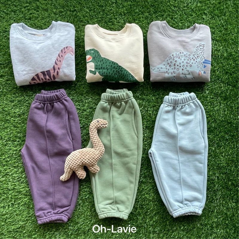 Oh lavie - Korean Children Fashion - #designkidswear - Dino Top Bottom Set - 8
