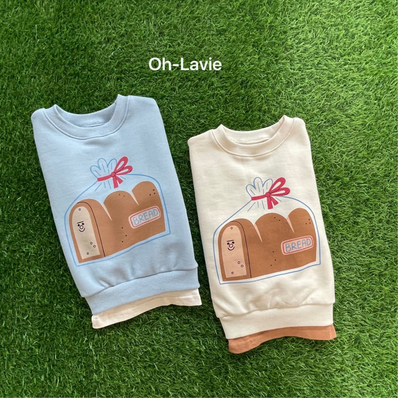 Oh lavie - Korean Children Fashion - #discoveringself - Bread Layered Sweatshirt - 7