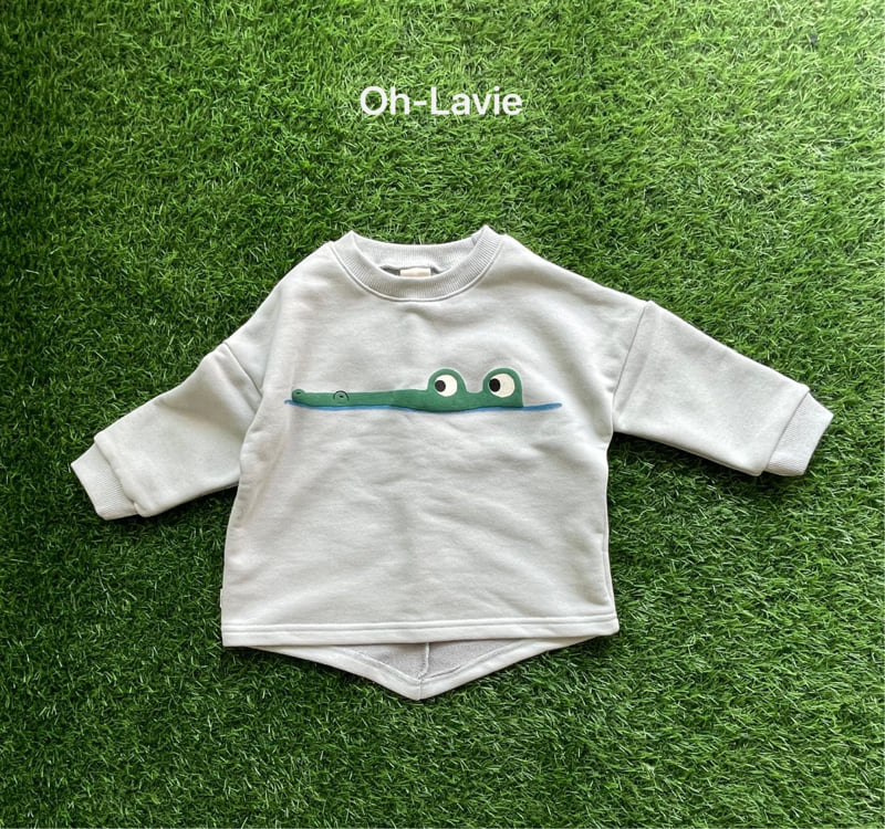 Oh lavie - Korean Children Fashion - #fashionkids - Crocodile Sweatshirt - 2