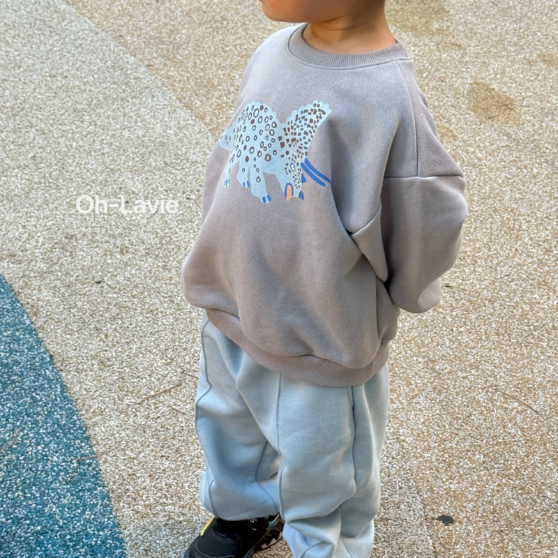 Oh lavie - Korean Children Fashion - #kidsshorts - Dino Top Bottom Set - 11