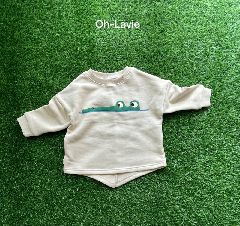 Oh lavie - Korean Children Fashion - #kidsshorts - Crocodile Sweatshirt - 3