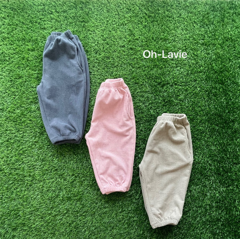 Oh lavie - Korean Children Fashion - #kidzfashiontrend - Corduroy Span Jogger Pants - 6