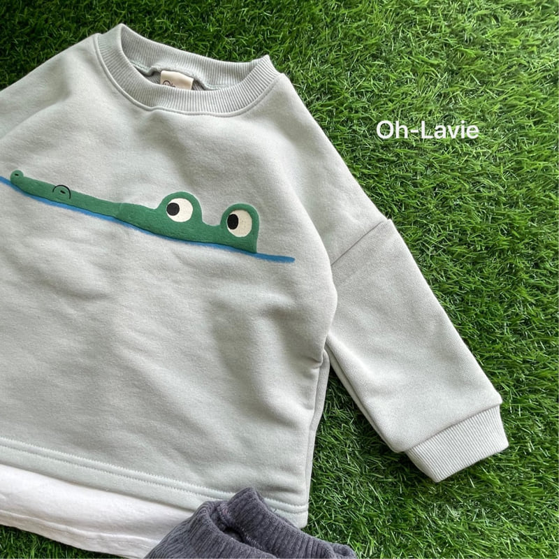 Oh lavie - Korean Children Fashion - #magicofchildhood - Crocodile Sweatshirt - 8