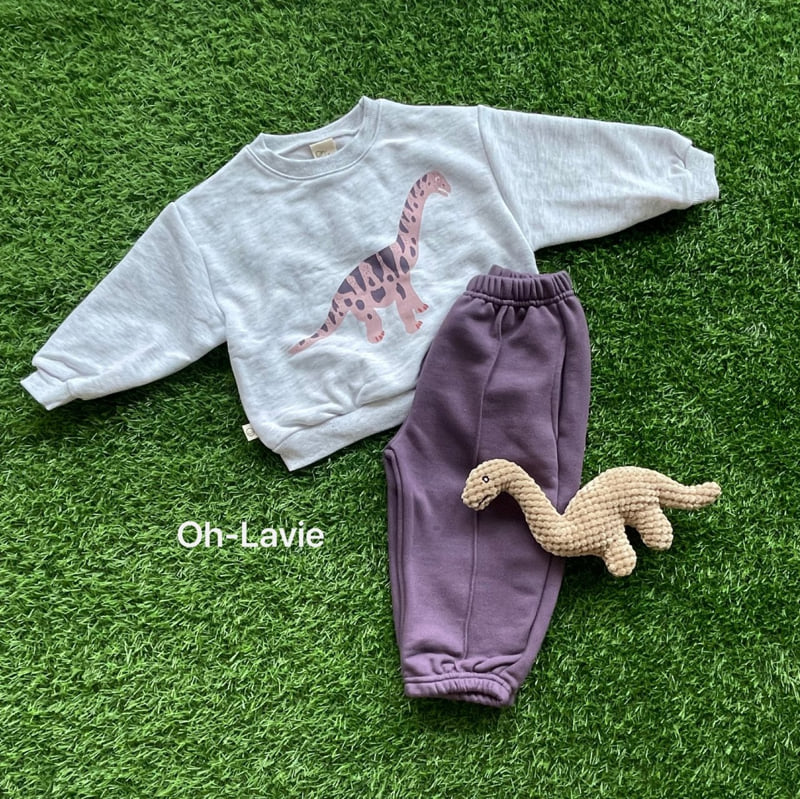 Oh lavie - Korean Children Fashion - #prettylittlegirls - Dino Top Bottom Set - 2