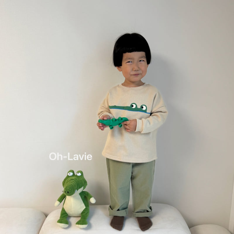 Oh lavie - Korean Children Fashion - #prettylittlegirls - Crocodile Sweatshirt - 10