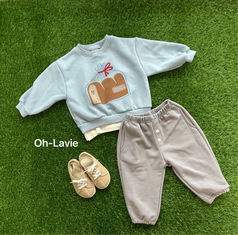 Oh lavie - Korean Children Fashion - #stylishchildhood - Bread Layered Sweatshirt - 3