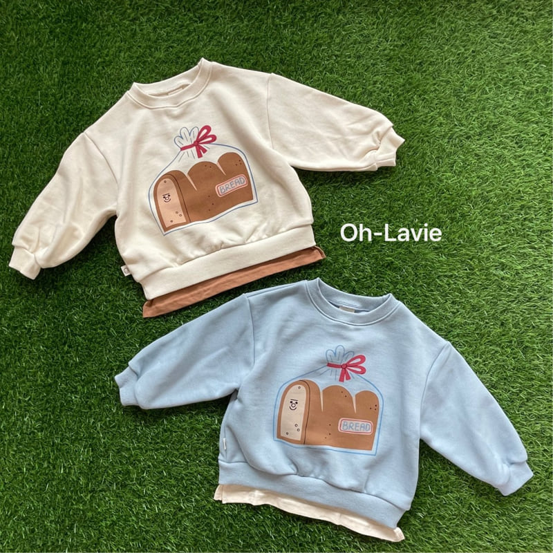 Oh lavie - Korean Children Fashion - #todddlerfashion - Bread Layered Sweatshirt