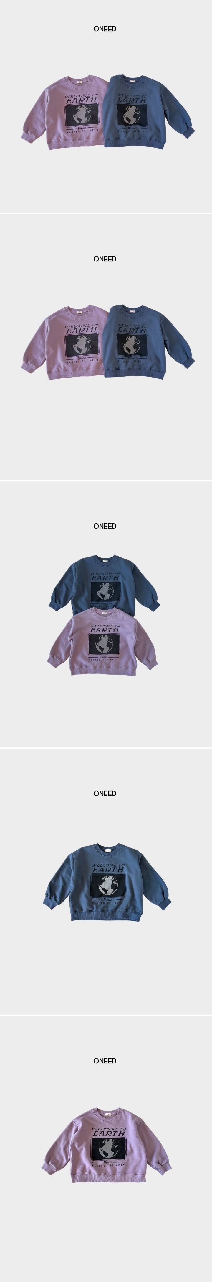 Oneed - Korean Children Fashion - #kidzfashiontrend - Earth Mood Sweatshirt - 2