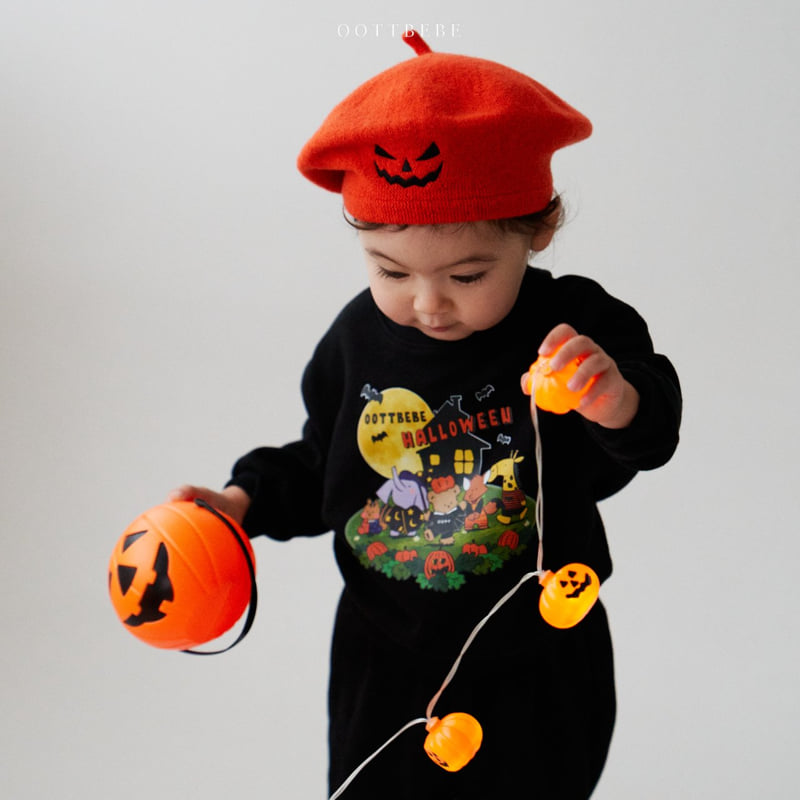 Oott Bebe - Korean Baby Fashion - #smilingbaby - Pumpkin Top Bottom Set - 4