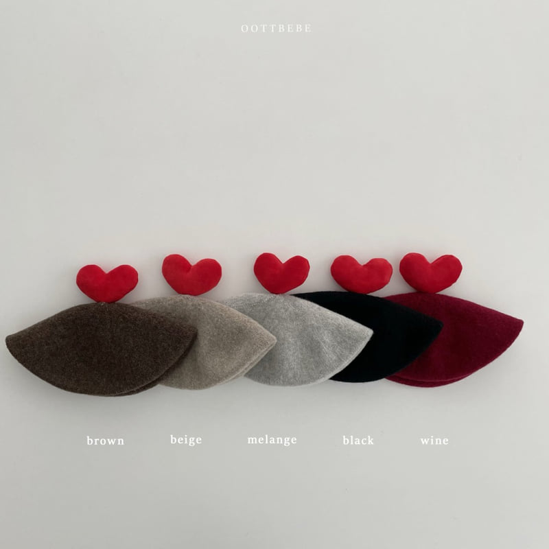 Oott Bebe - Korean Baby Fashion - #babyboutiqueclothing - Heart Pop Beret (Warm Tone) - 11