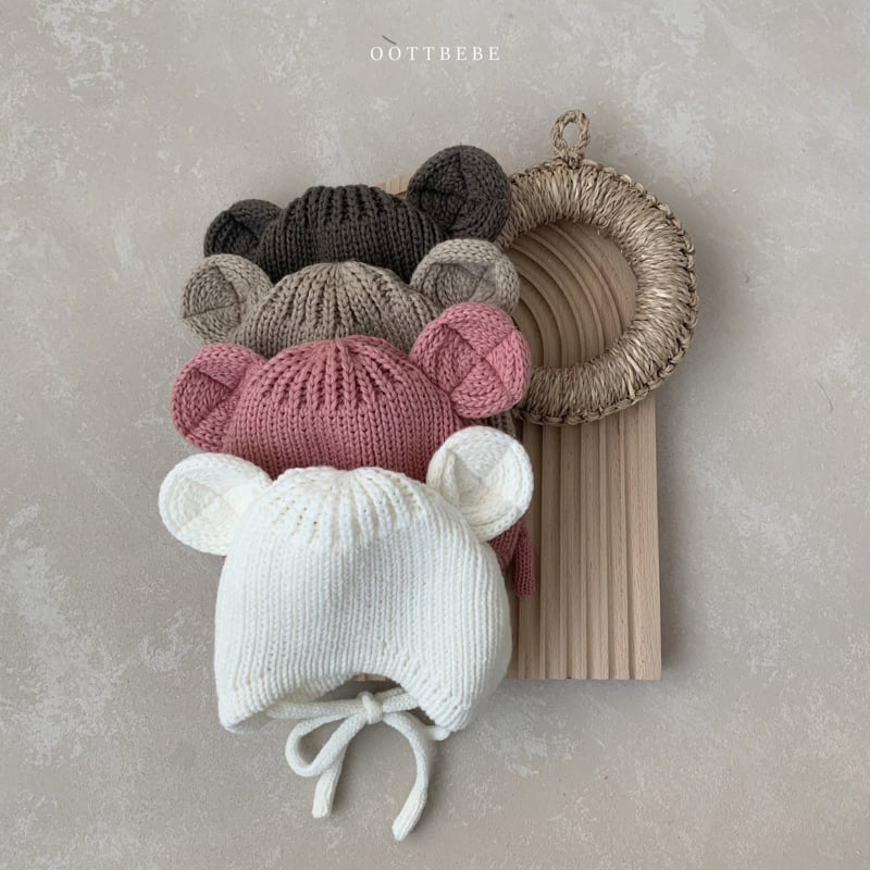Oott Bebe - Korean Baby Fashion - #babyfashion - Teddy Line Bonnet - 2