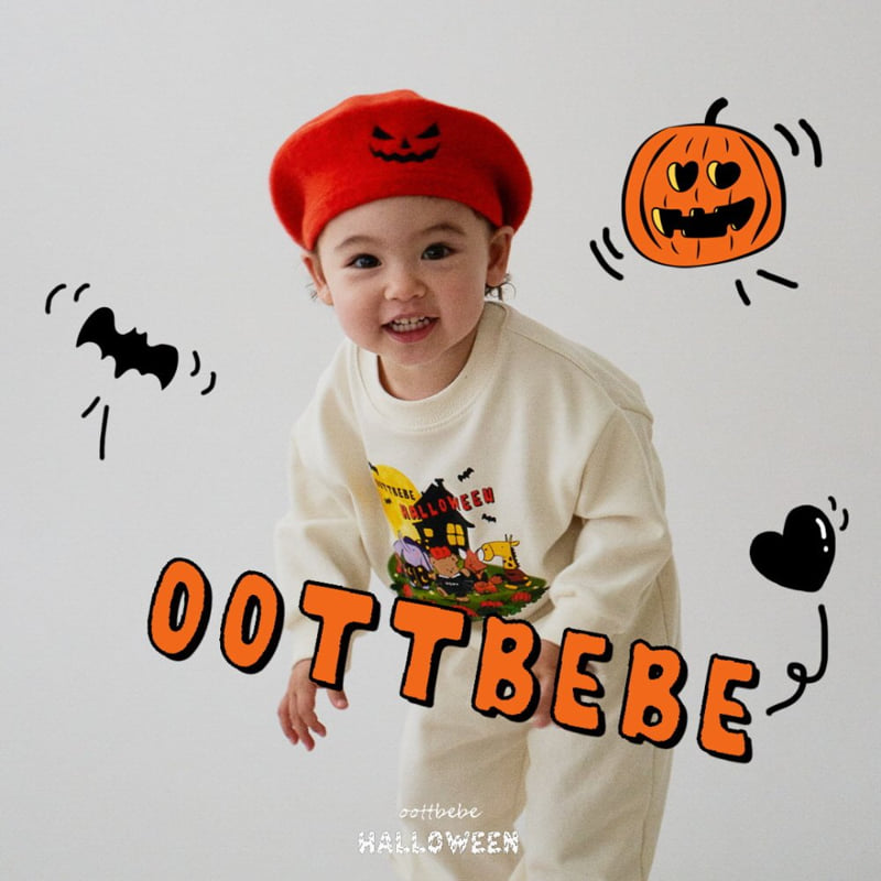 Oott Bebe - Korean Baby Fashion - #babyfever - Pumpkin Top Bottom Set - 8