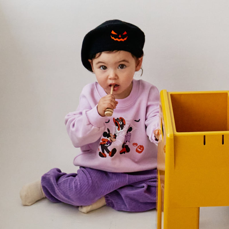 Oott Bebe - Korean Baby Fashion - #babyfever - Halloween Velvet Pants - 2