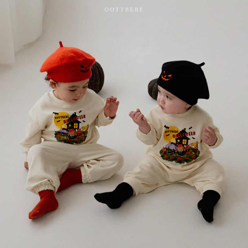 Oott Bebe - Korean Baby Fashion - #babylifestyle - Pumpkin Top Bottom Set - 10