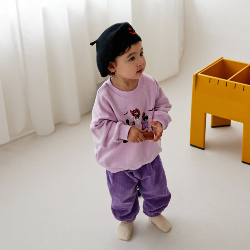 Oott Bebe - Korean Baby Fashion - #babygirlfashion - Halloween Velvet Pants - 4
