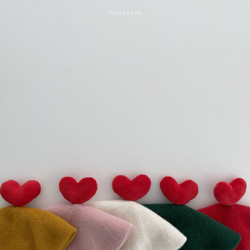 Oott Bebe - Korean Baby Fashion - #babyoninstagram - Heart Pop Beret (Color)