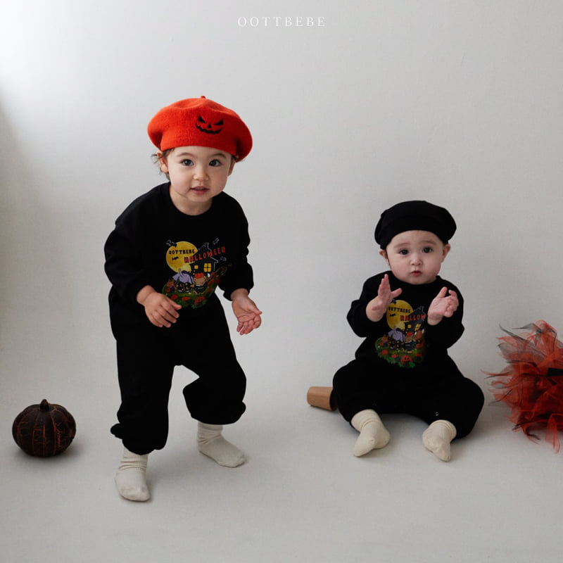 Oott Bebe - Korean Baby Fashion - #babyoninstagram - Pumpkin Top Bottom Set - 11