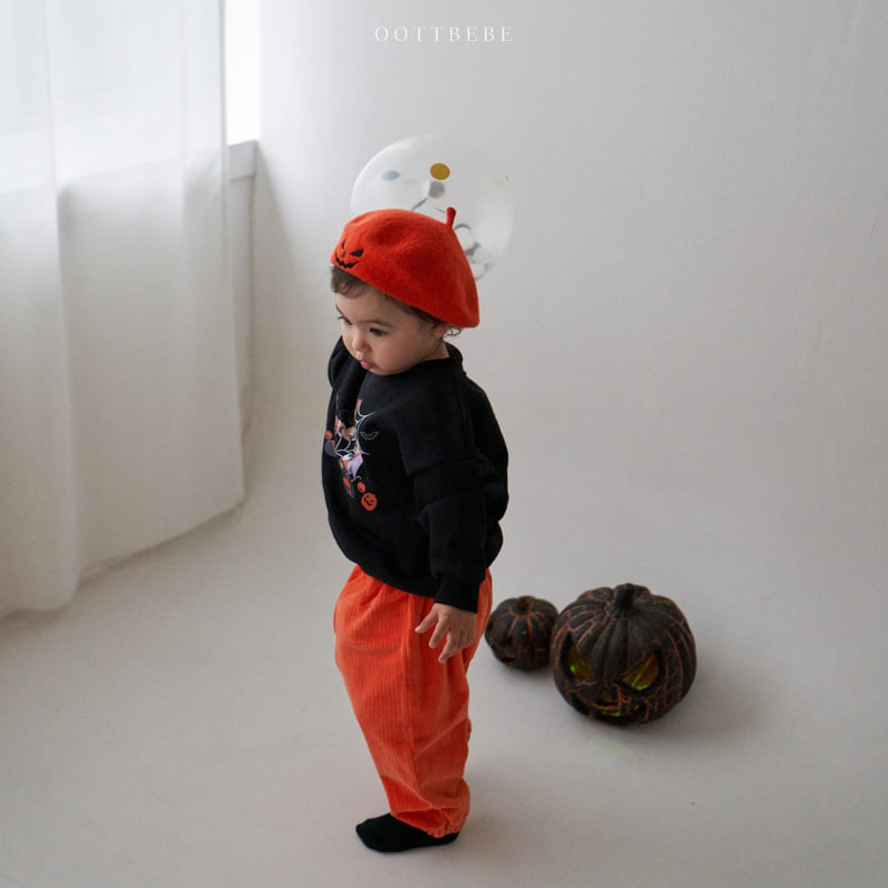 Oott Bebe - Korean Baby Fashion - #babyoutfit - Halloween Velvet Pants - 7