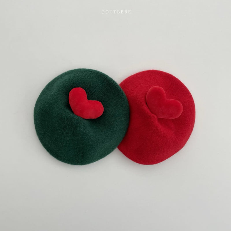 Oott Bebe - Korean Baby Fashion - #babywear - Heart Pop Beret (Color) - 5
