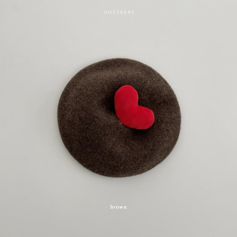 Oott Bebe - Korean Baby Fashion - #onlinebabyboutique - Heart Pop Beret (Warm Tone) - 7