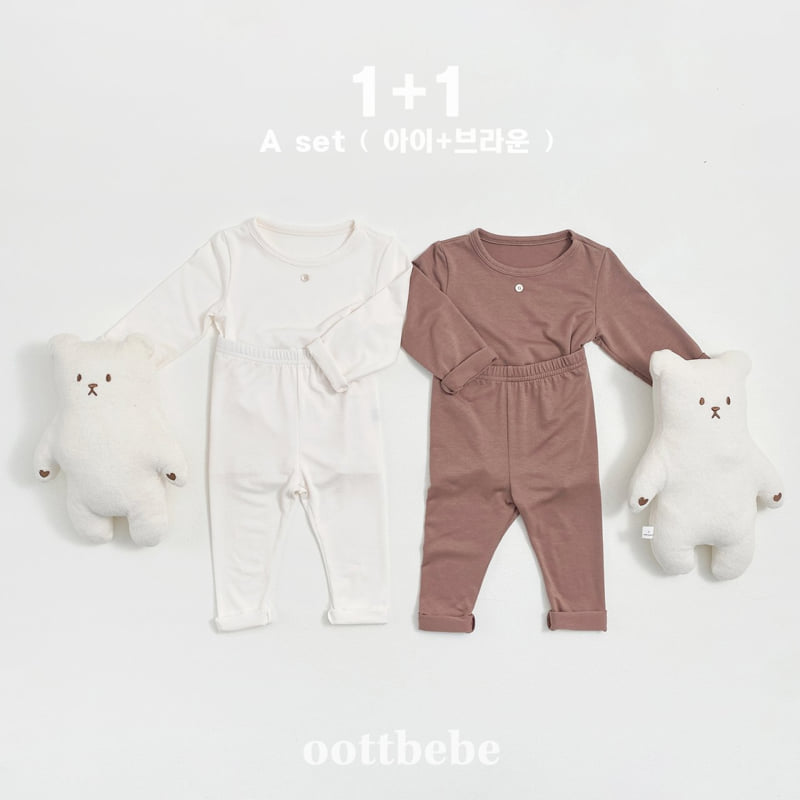 Oott Bebe - Korean Baby Fashion - #onlinebabyboutique - Retro Staycation Easywear Set - 2