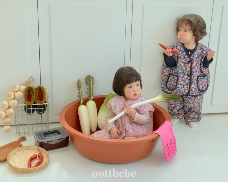Oott Bebe - Korean Baby Fashion - #onlinebabyboutique - Kimchi-Making Top Bottom Set