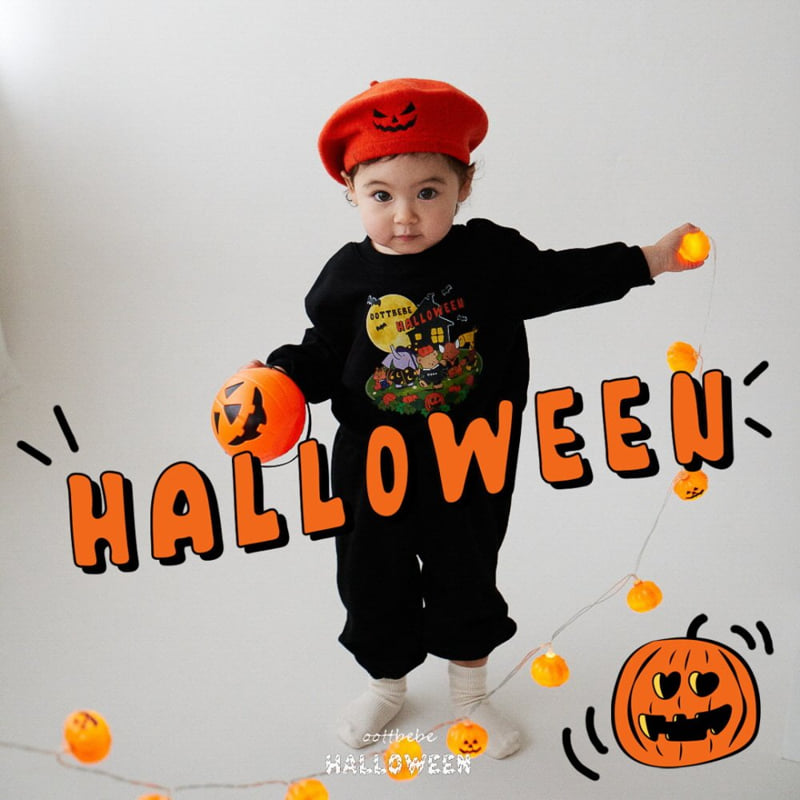 Oott Bebe - Korean Baby Fashion - #onlinebabyshop - Pumpkin Top Bottom Set - 2