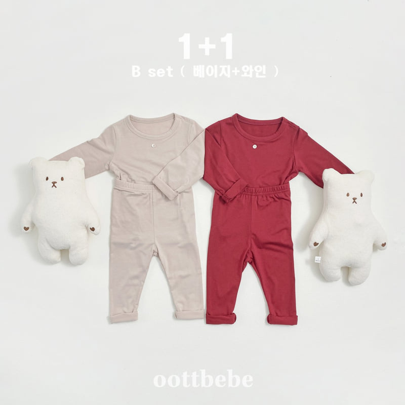 Oott Bebe - Korean Baby Fashion - #onlinebabyshop - Retro Staycation Easywear Set - 3
