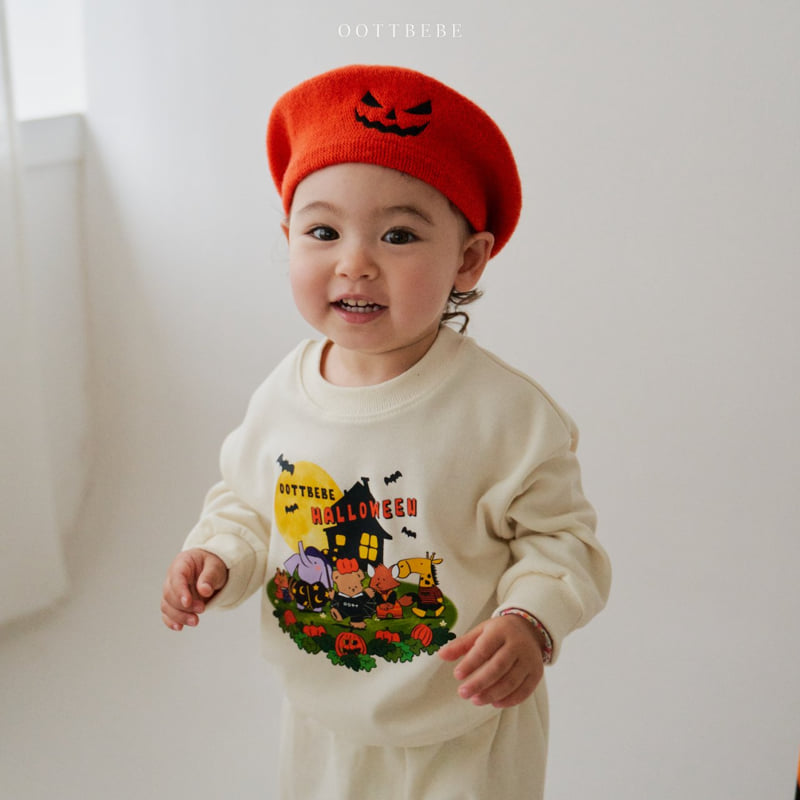 Oott Bebe - Korean Baby Fashion - #smilingbaby - Pumpkin Top Bottom Set - 3