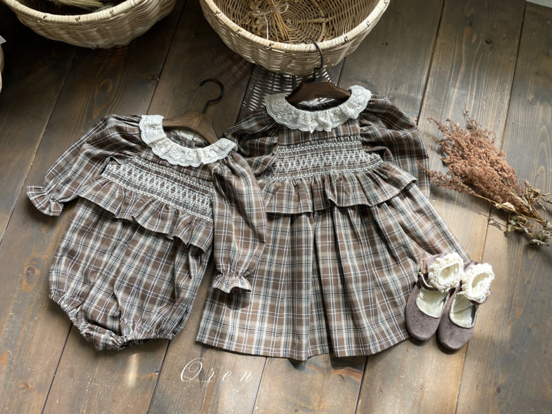 Oren - Korean Baby Fashion - #babyboutiqueclothing - Chocolat Check Suit - 10