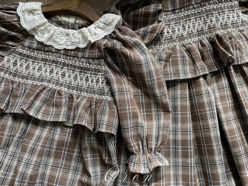 Oren - Korean Baby Fashion - #babyclothing - Chocolat Check Suit - 11