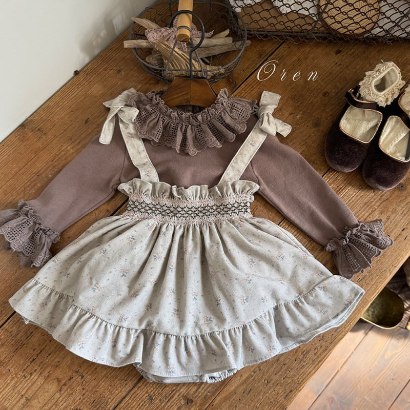 Oren - Korean Baby Fashion - #babyoninstagram - Amelie Smocking Skirt Bloomer - 2
