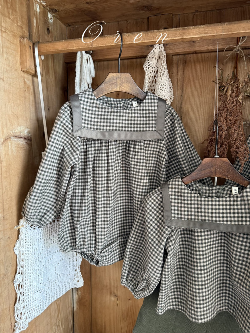Oren - Korean Baby Fashion - #babywear - Bobo Check Sailor Set - 2