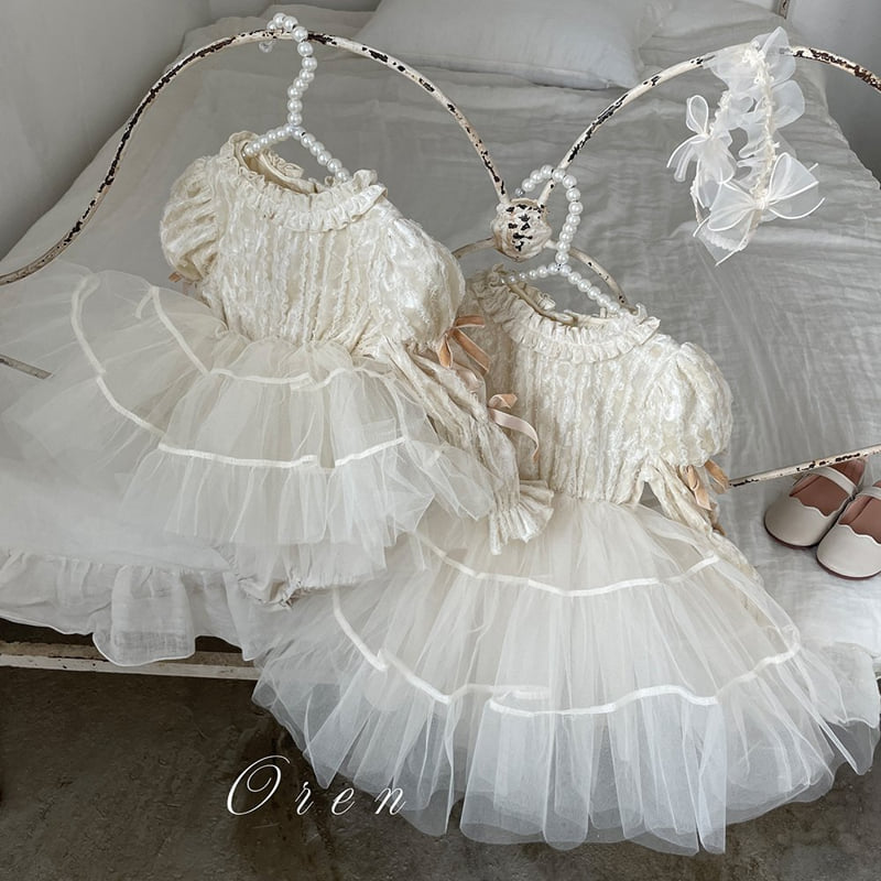 Oren - Korean Baby Fashion - #onlinebabyshop - Bebe Veloz Organza Suit
