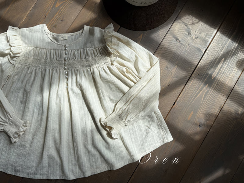 Oren - Korean Women Fashion - #momslook - Mom Miel Smocked Blouse - 10