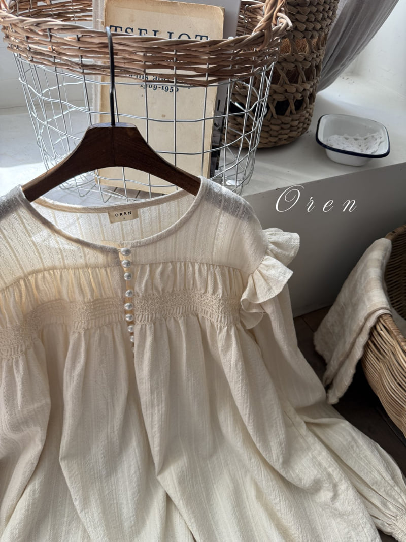 Oren - Korean Women Fashion - #shopsmall - Mom Miel Smocked Blouse - 3