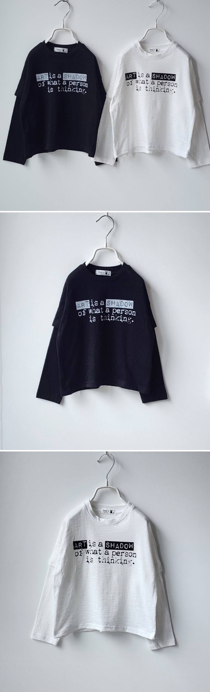 Ossi'i - Korean Children Fashion - #designkidswear - Slub Sleeve Double Tee