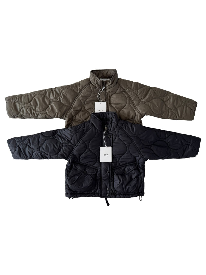 Our - Korean Children Fashion - #kidsstore - Mono Quilted Jacket