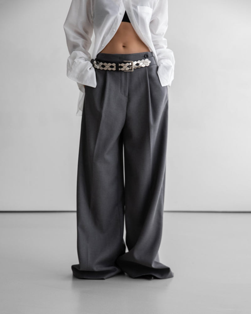 Paper Moon - Korean Women Fashion - #womensfashion - Classic Wide Pleated Palazzo Pants - 3